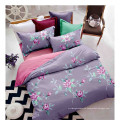 Wholesale rotary print microfiber duvet cover bed set for family use